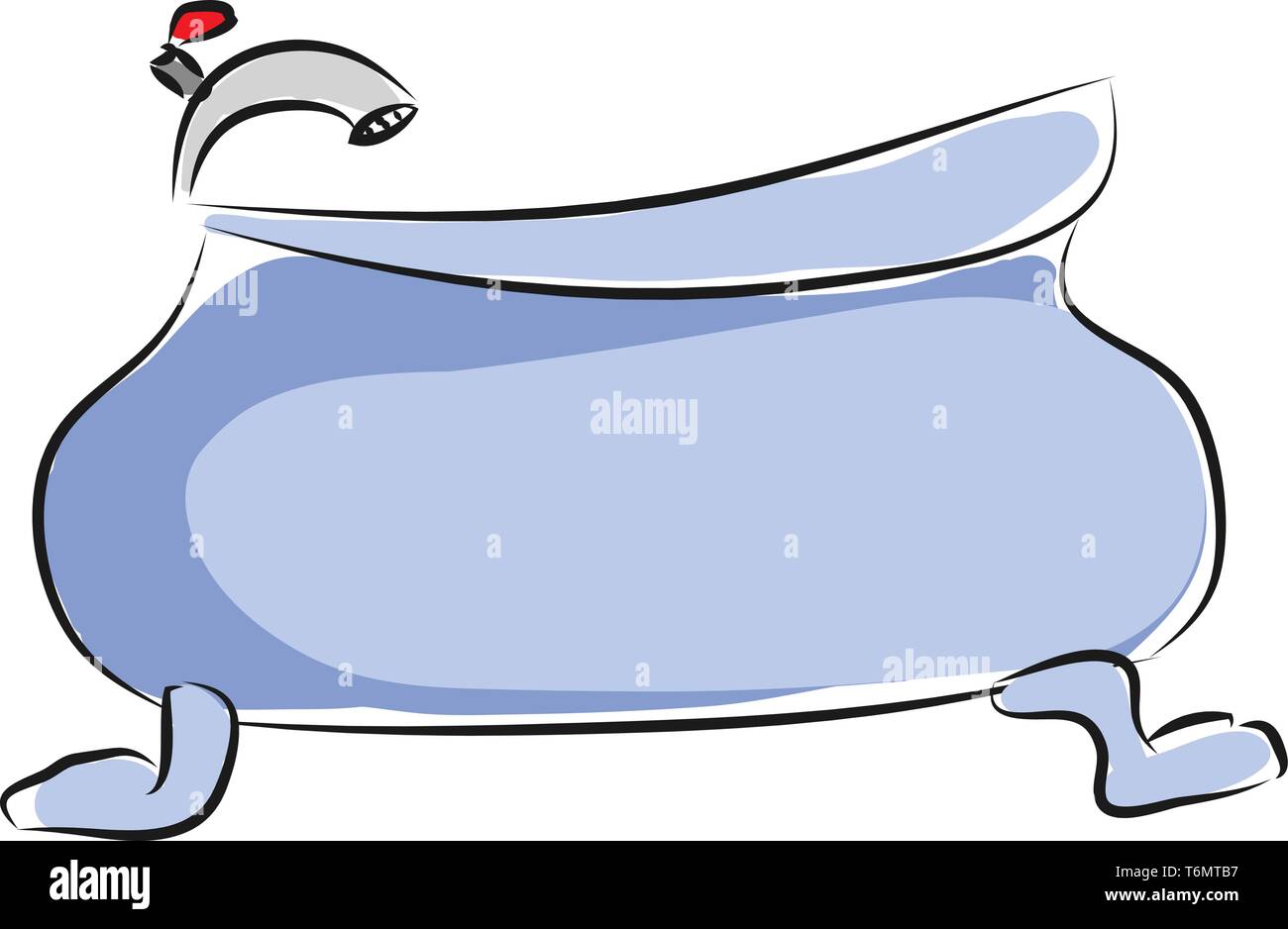 Blau Badewanne Vector Illustration Stock Vektor Blau Badewanne Vector Illustration Stock Vektor