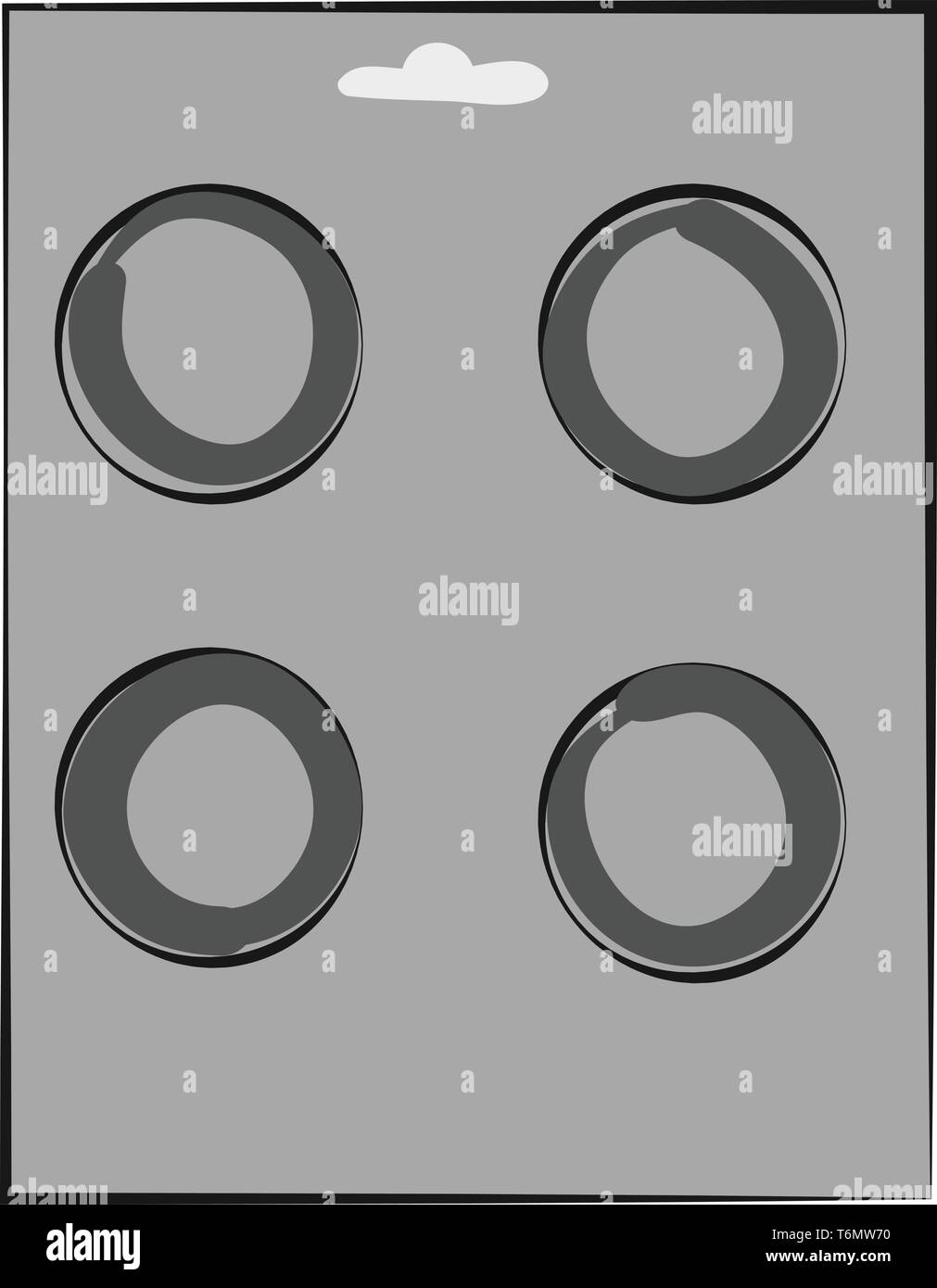 Pan für cupcakes Vector Illustration Stock Vektor