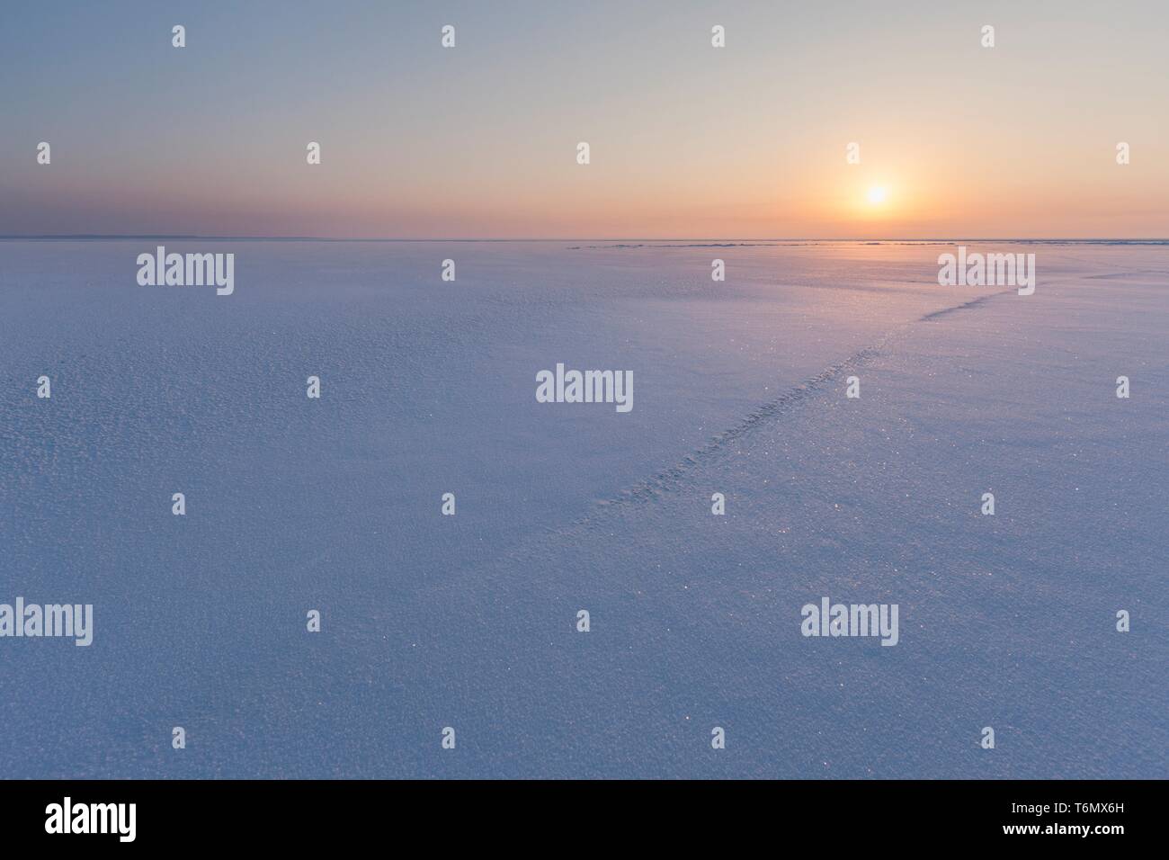 Eisige Küste in Kiiu, Aabla Stockfoto