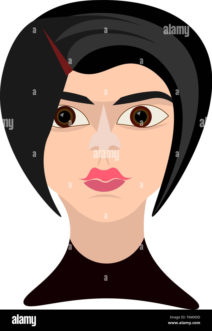 Pixie Haarschnitt Vector Illustration Stock Vektor