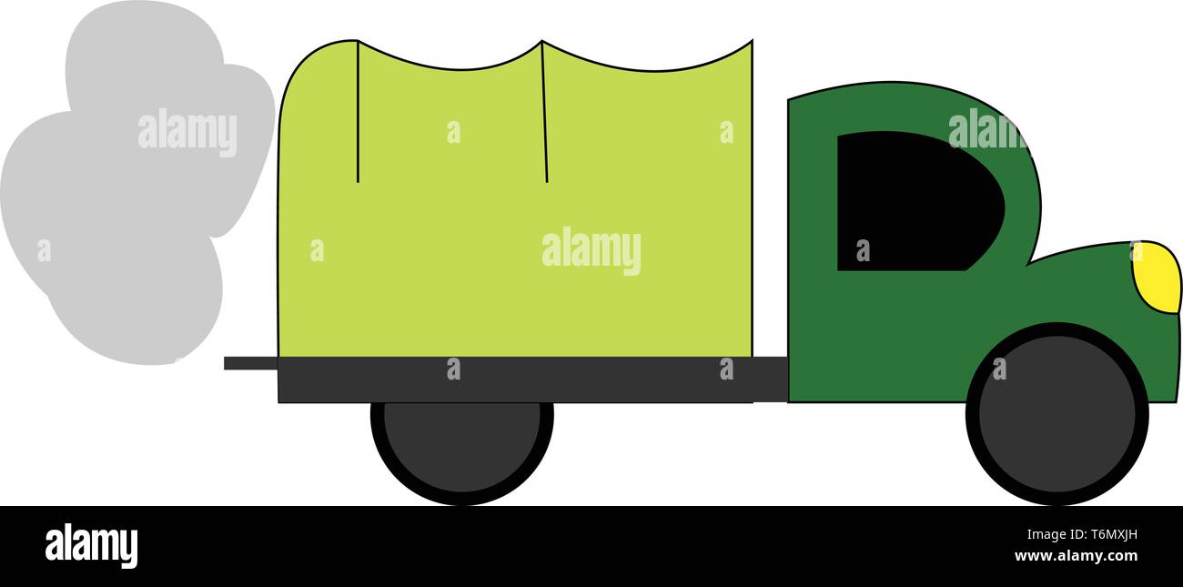 Green Truck Vector Illustration Stock Vektor