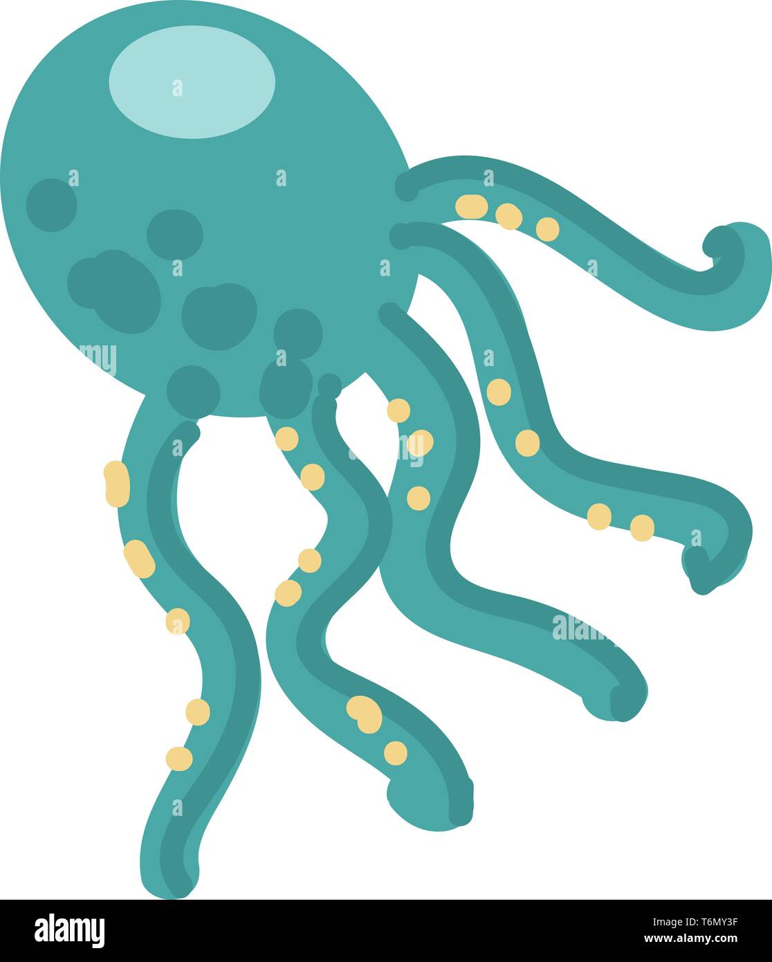 Octopus illustration Vektor auf weißem Hintergrund Stock Vektor