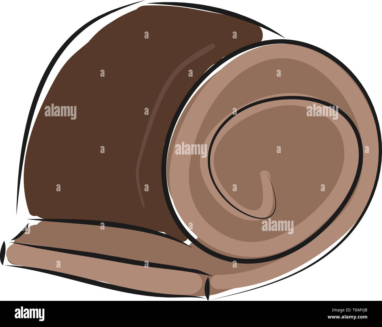 Roll illustration Vektor auf weißem Hintergrund Stock Vektor