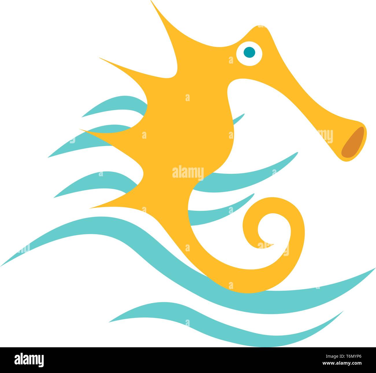 Seahorse illustration Vektor auf weißem Hintergrund Stock Vektor