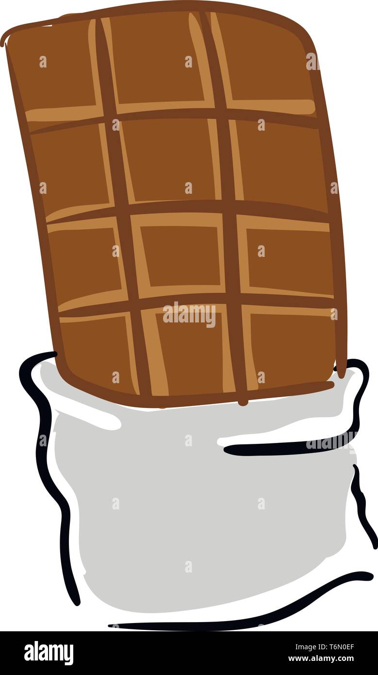 Eine Tafel Schokolade In Einer Abdeckung Vector Farbe Zeichnung Oder Abbildung Stock Vektorgrafik Alamy