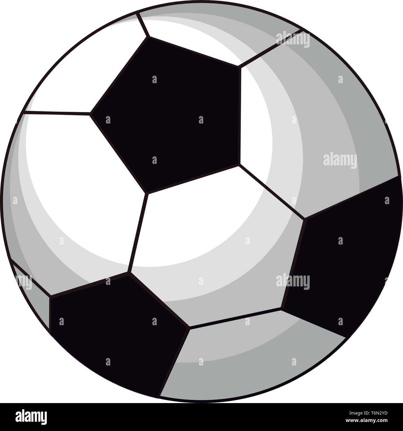 Eine neue Fußball, der ist ordentlich und sauber vector Farbe, Zeichnung oder Abbildung Stock Vektor