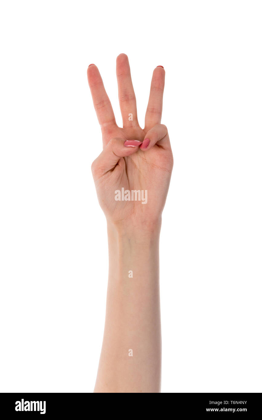 Drei finger zeichen -Fotos und -Bildmaterial in hoher Auflösung – Alamy