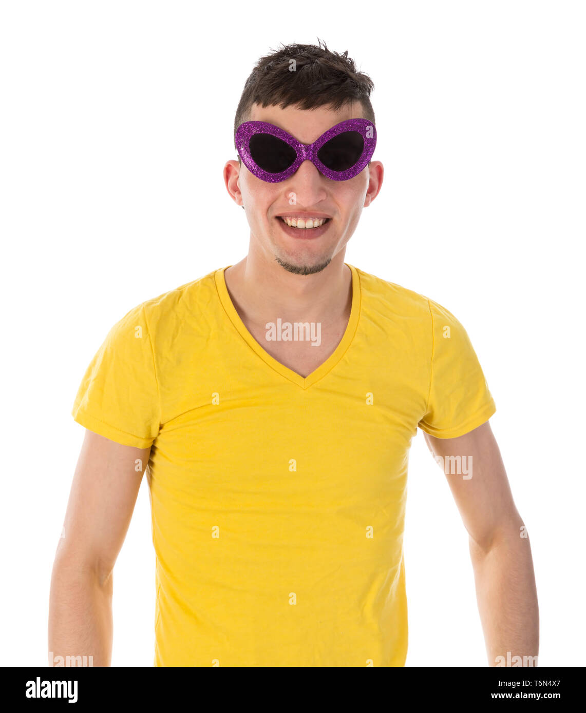 Mann mit lustigen dunkle Sonnenbrille Stockfoto
