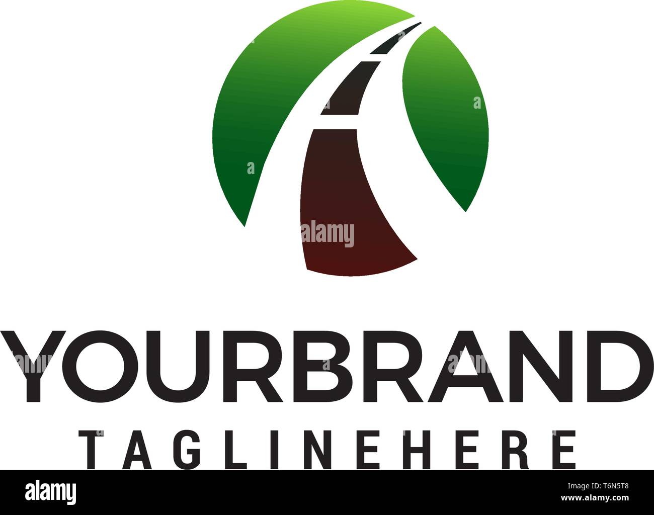 Straße Logo Design Konzept Vorlage Vektor Stock Vektor