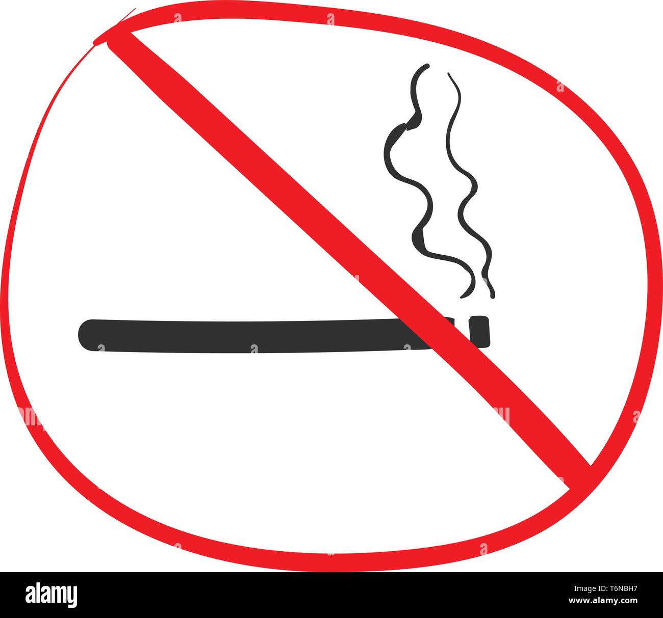 Ein Zeichen der Rauchen Bild vector Farbe, Zeichnung oder Abbildung Stock Vektor