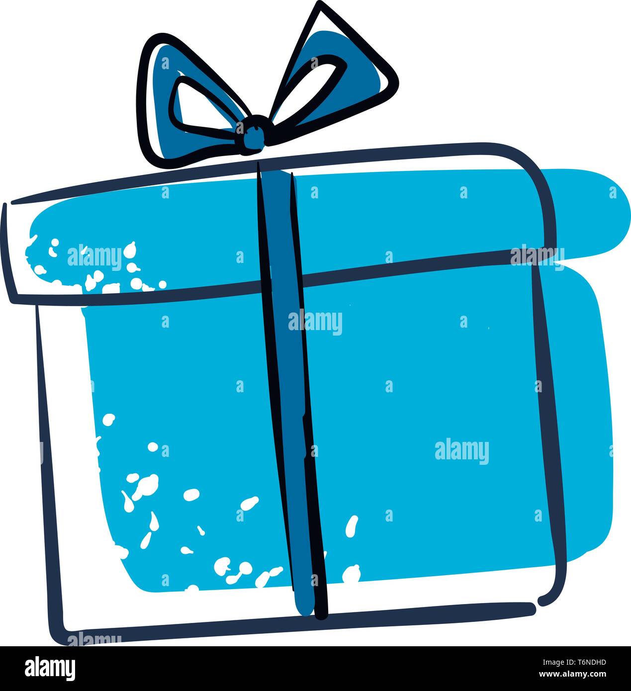 Clipart Eines Blauen Geschenkbox Mit Blauer Schleife Gebunden Und Gekront Mit Einer Dekorativen Schleife Vector Farbe Zeichnung Oder Abbildung Stock Vektorgrafik Alamy