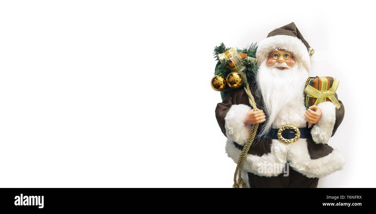 Ein freundlich Santa Claus mit Platz für Ihre Inhalte Stockfoto