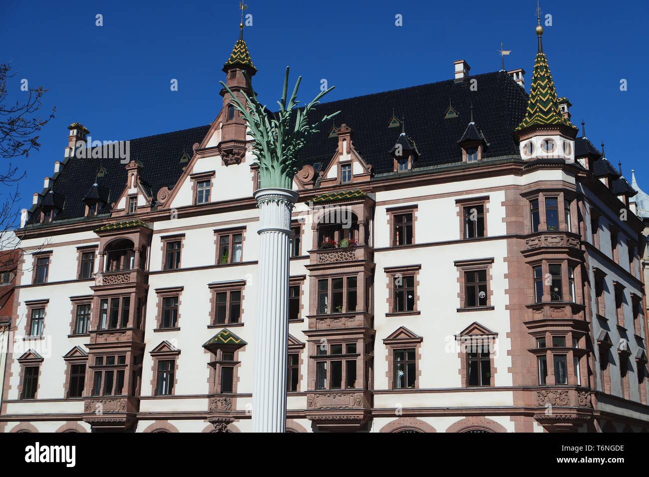 Historische Architektur in Leipzig Stockfoto