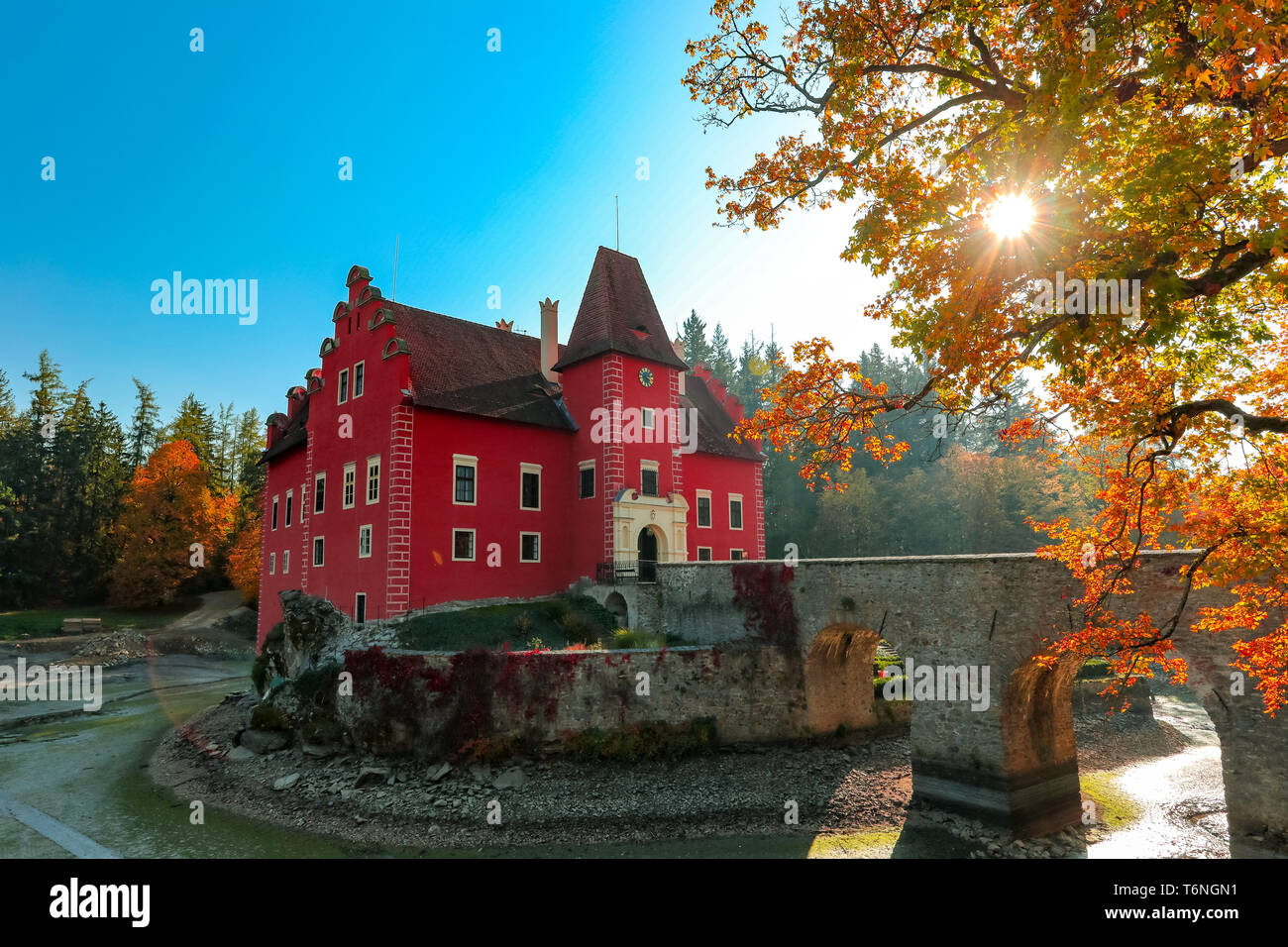 Cervena Lhota Schloss in der Tschechischen Republik Stockfoto