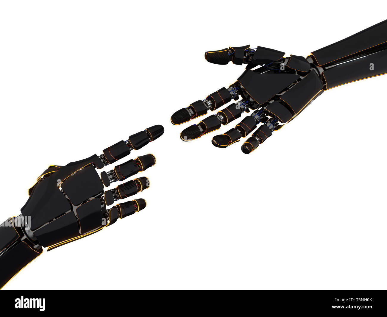 3D-rendering Roboterhand Stockfoto
