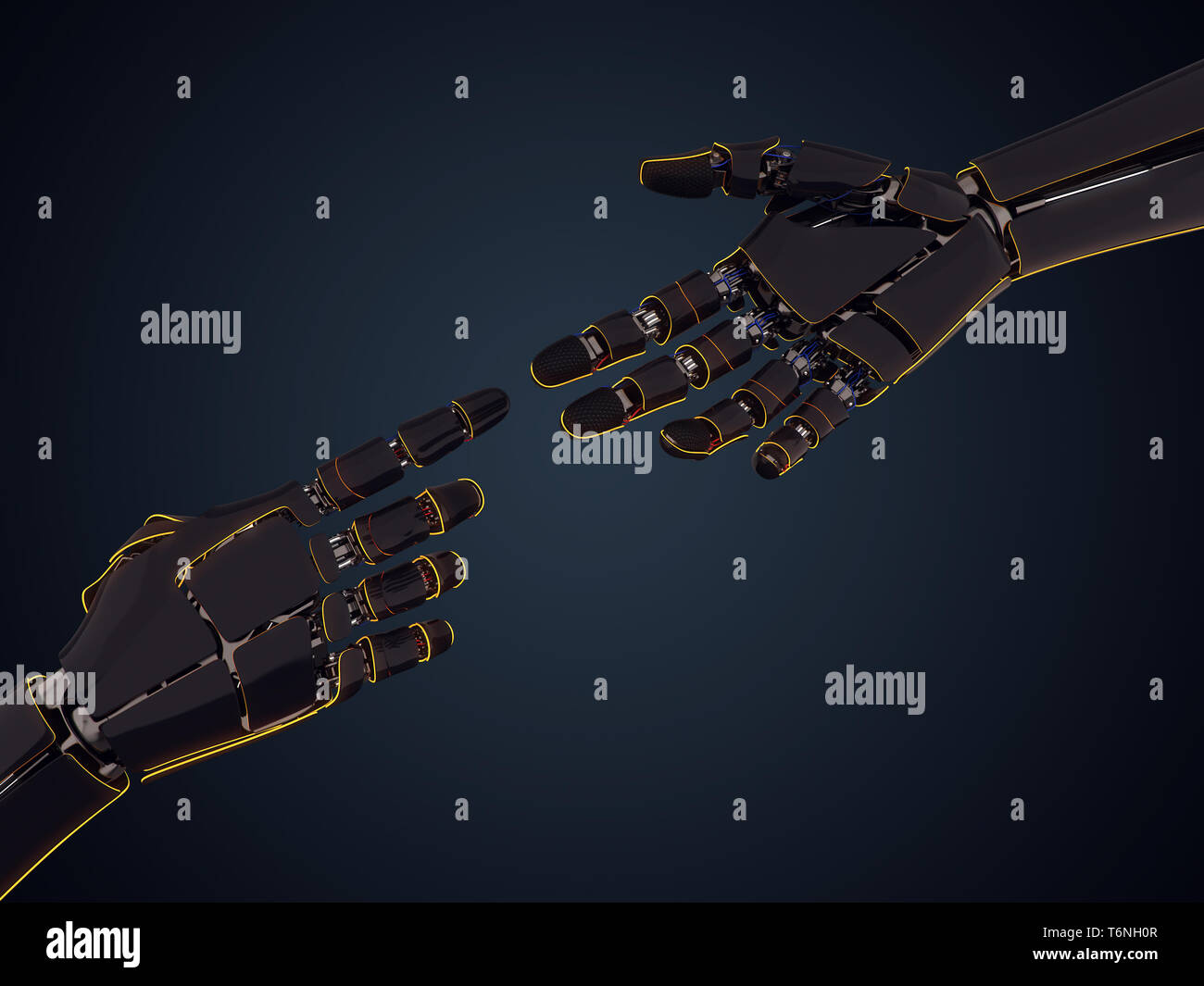 3D-rendering Roboterhand Stockfoto