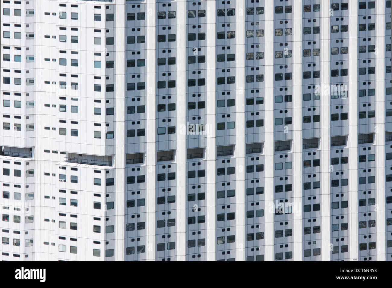 Fassade ein großes weißes Gebäude Stockfoto