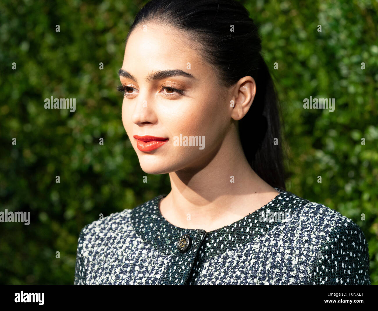 New York, NY - 29. April 2019: Melissa Barrera Chanel Chanel tragen besucht die 14. jährlichen Tribeca Film Festival Künstler Abendessen im Balthazar Stockfoto