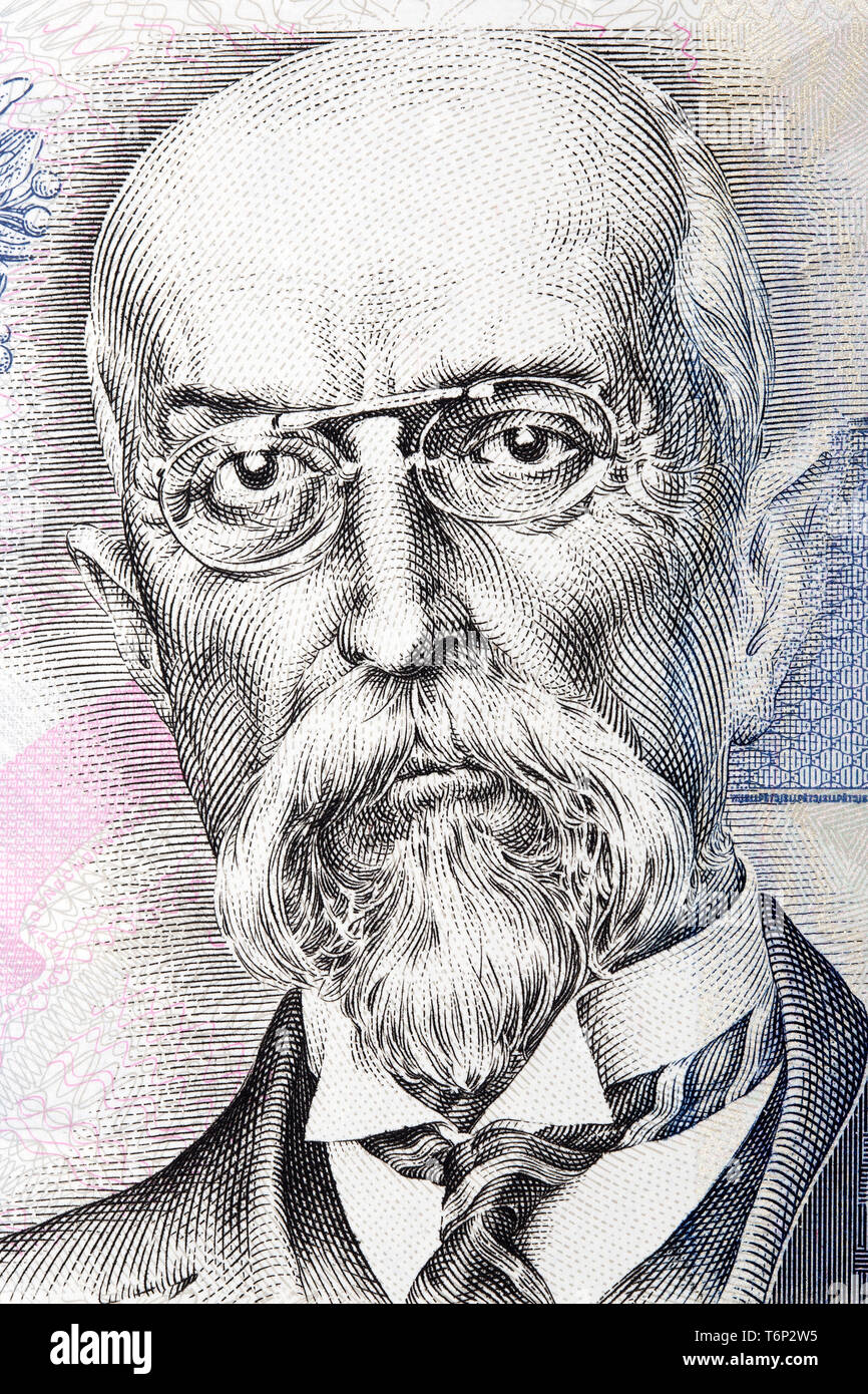 Tomas Garrigue Masaryk Portrait von Tschechischen Geld Stockfoto