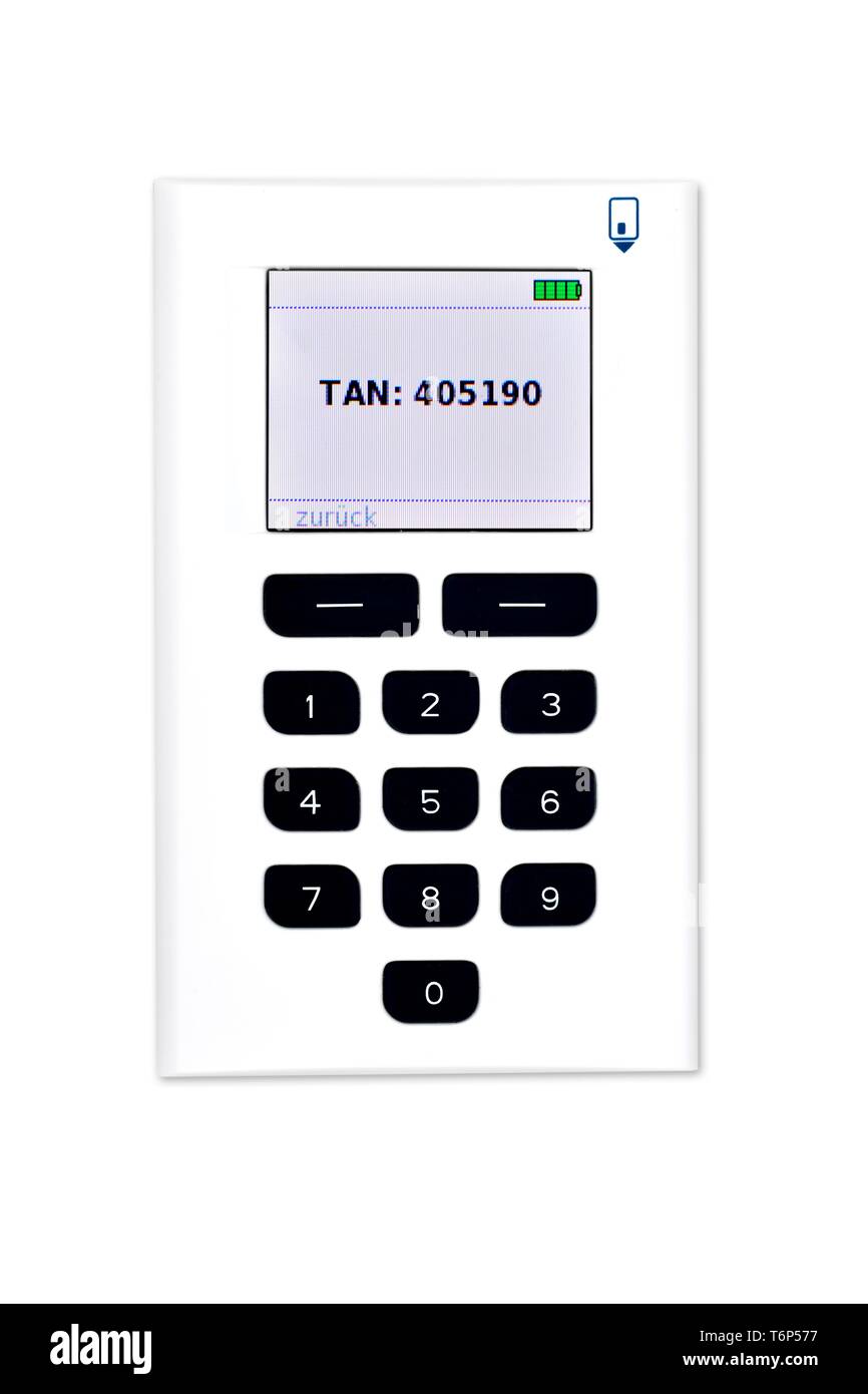 ChipTAN-Generator, TAN-Leser, Baden-Württemberg, Deutschland Stockfoto