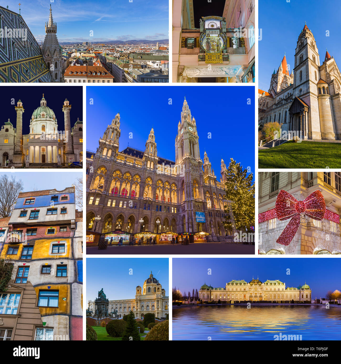 Collage aus Wien Österreich reisen Bilder (meine Fotos) Stockfoto