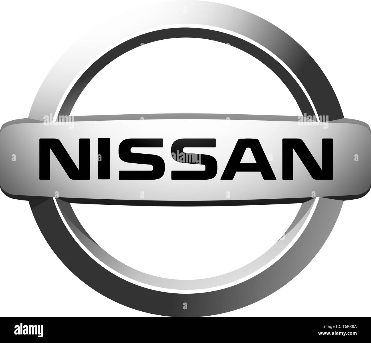 Nissan Logo, Corporate Identity, Schriftzüge, optional, weißer Hintergrund, Deutschland Stockfoto