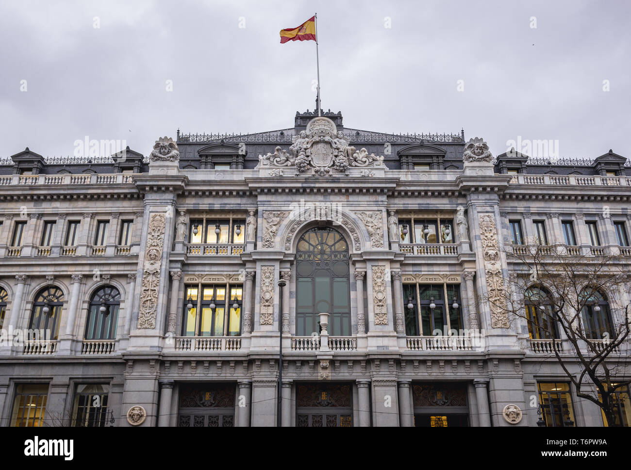 Bank von Spanien Hauptverwaltung in Madrid, Spanien Stockfotografie - Alamy