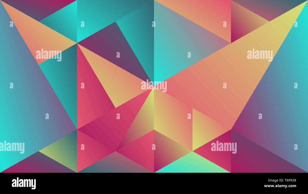 Polygonale minimale dynamische Gradienten Dreieck Mosaik Desktop Hintergrund Stock Vektor