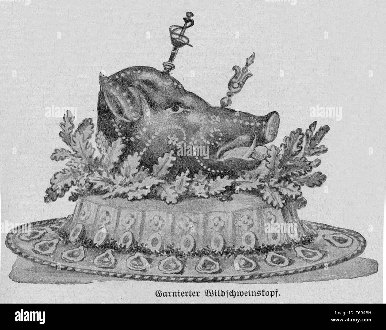 Garniert Wildschwein Kopf, 1904 Stockfoto