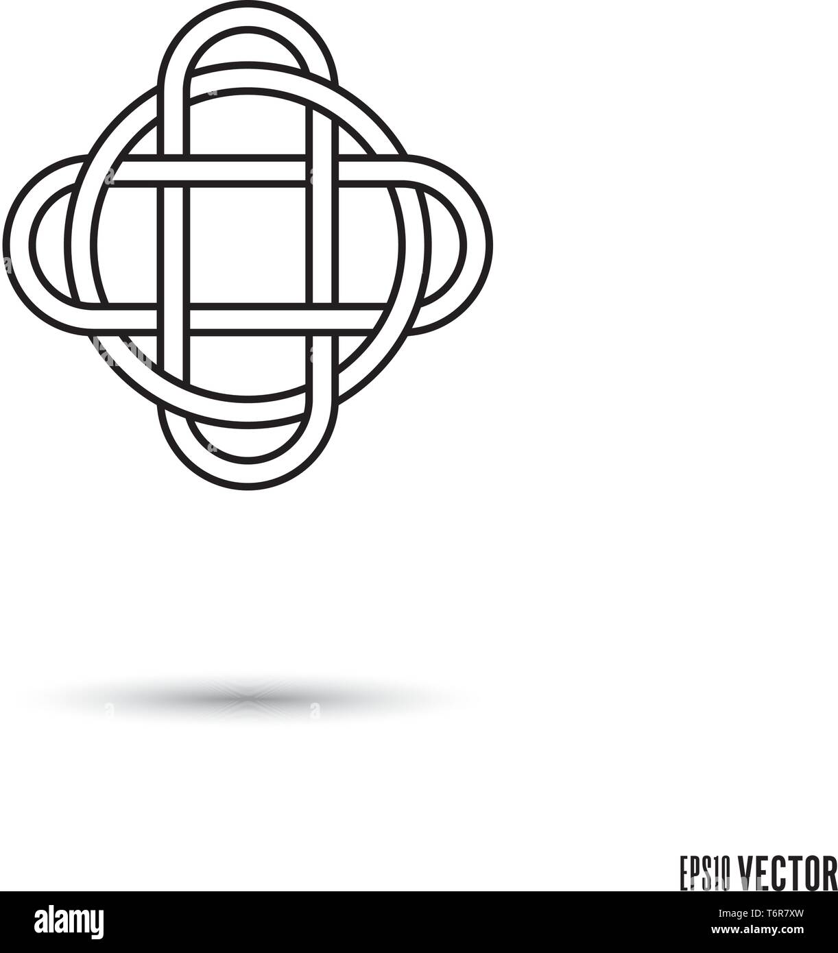 Keltischer Knoten, verflochten unendliche Schleife struktursymbol Vector Illustration Stock Vektor