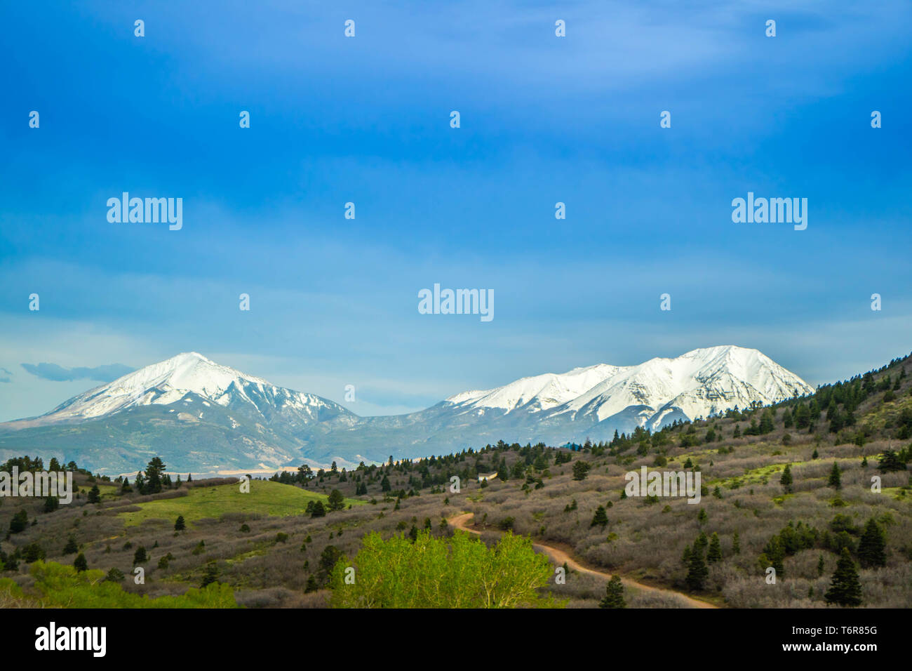 Die berühmten Front Range Mountain in Colorado Springs, Colorado Stockfoto