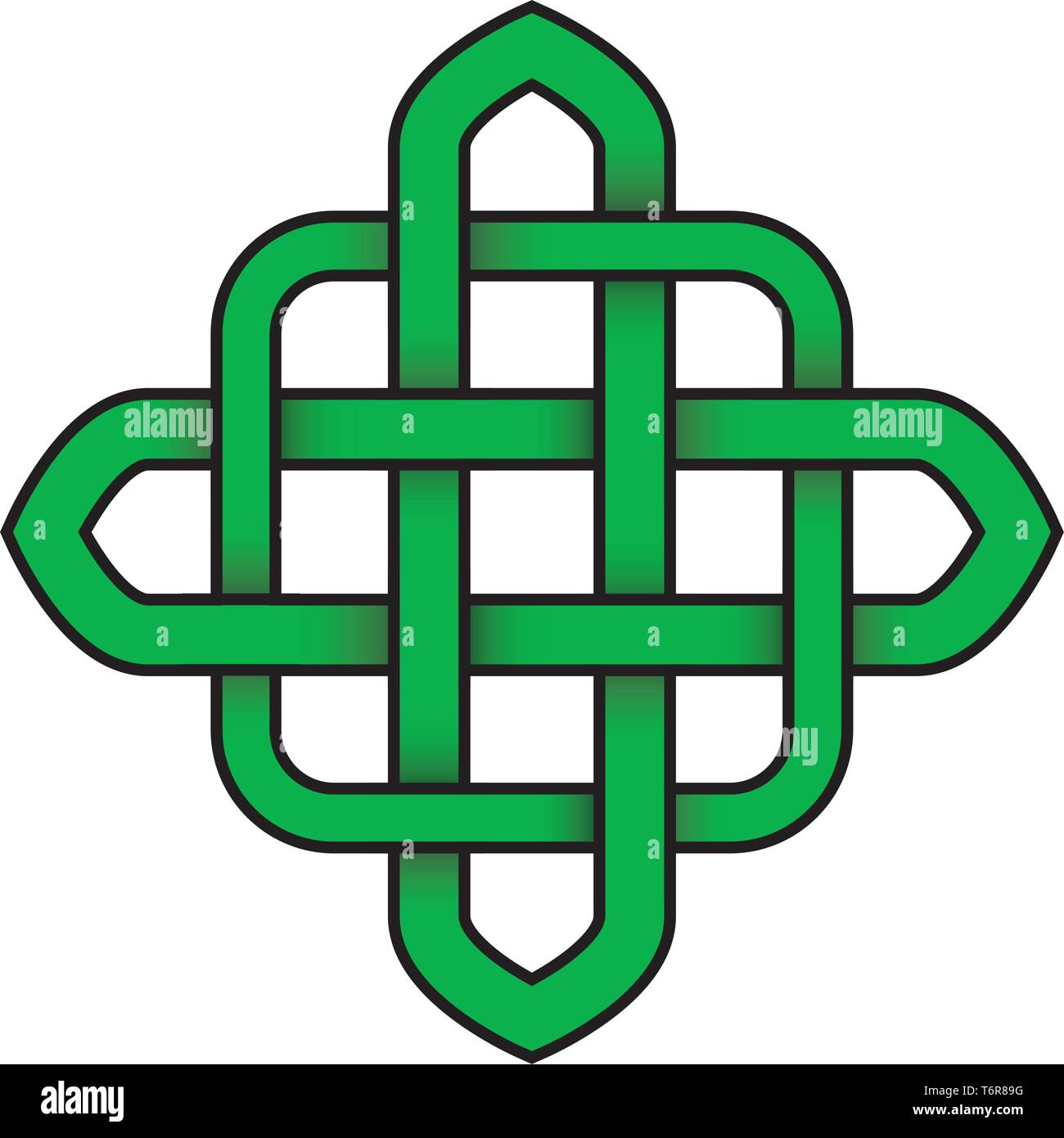 Grüne keltischer Knoten symbol Vektor illustration Stock Vektor