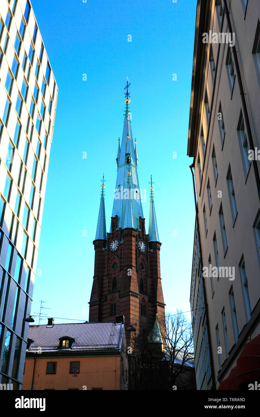 Die Kirche der Hl. Klara oder Klara Kirche, die Stadt Stockholm, Schweden, Europa Stockfoto