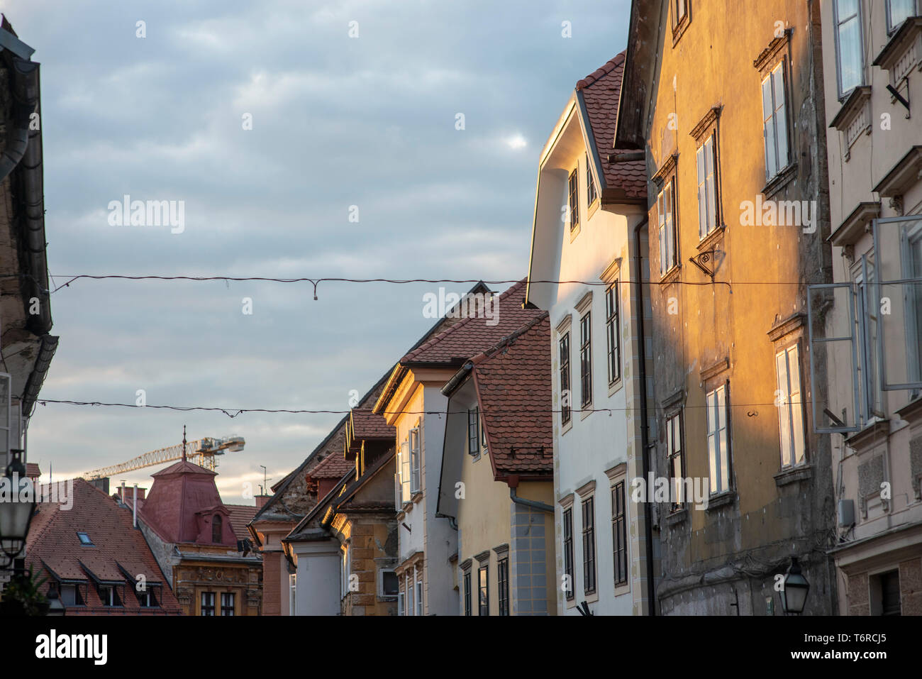 Blick von Ljubljana, der Hauptstadt Sloweniens, kleines Land in Europa Stockfoto