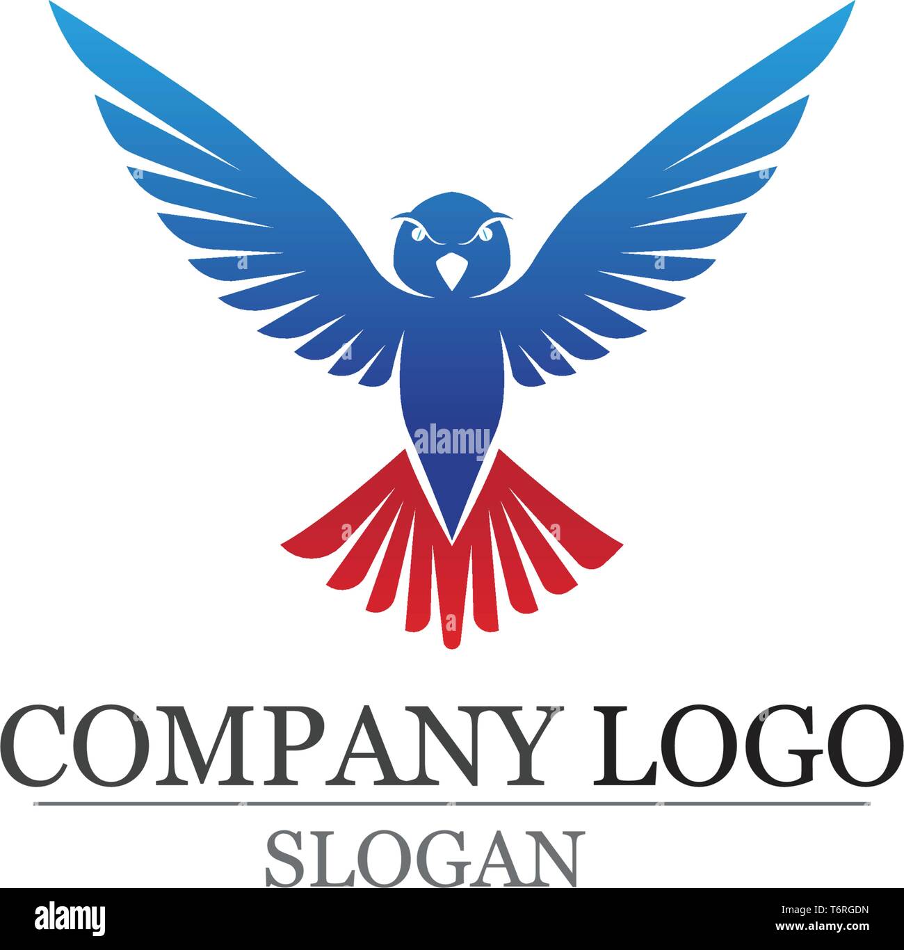 Flügel Vogelzeichen abstrakte Vorlage Symbole app Stock Vektor