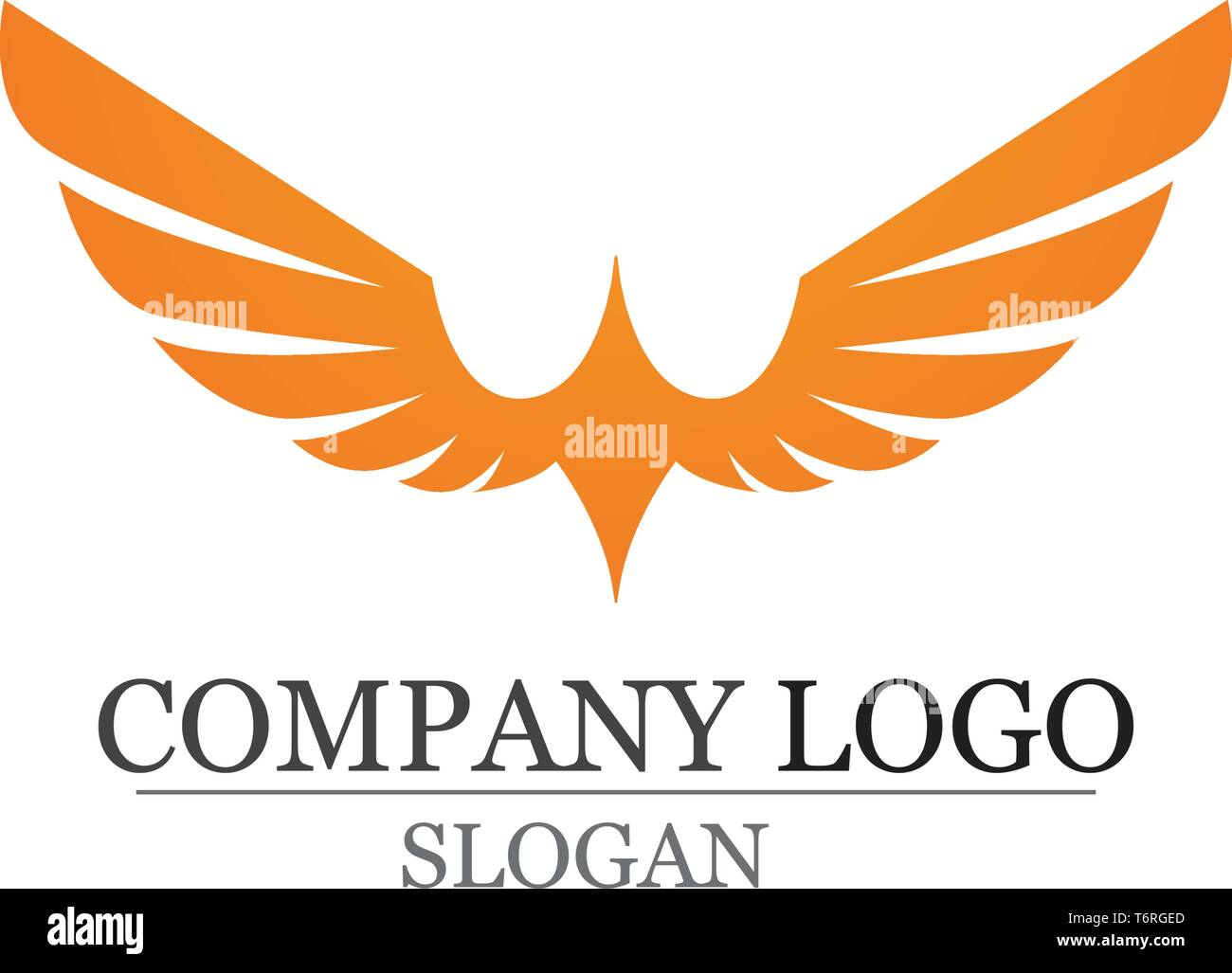 Flügel Vogelzeichen abstrakte Vorlage Symbole app Stock Vektor