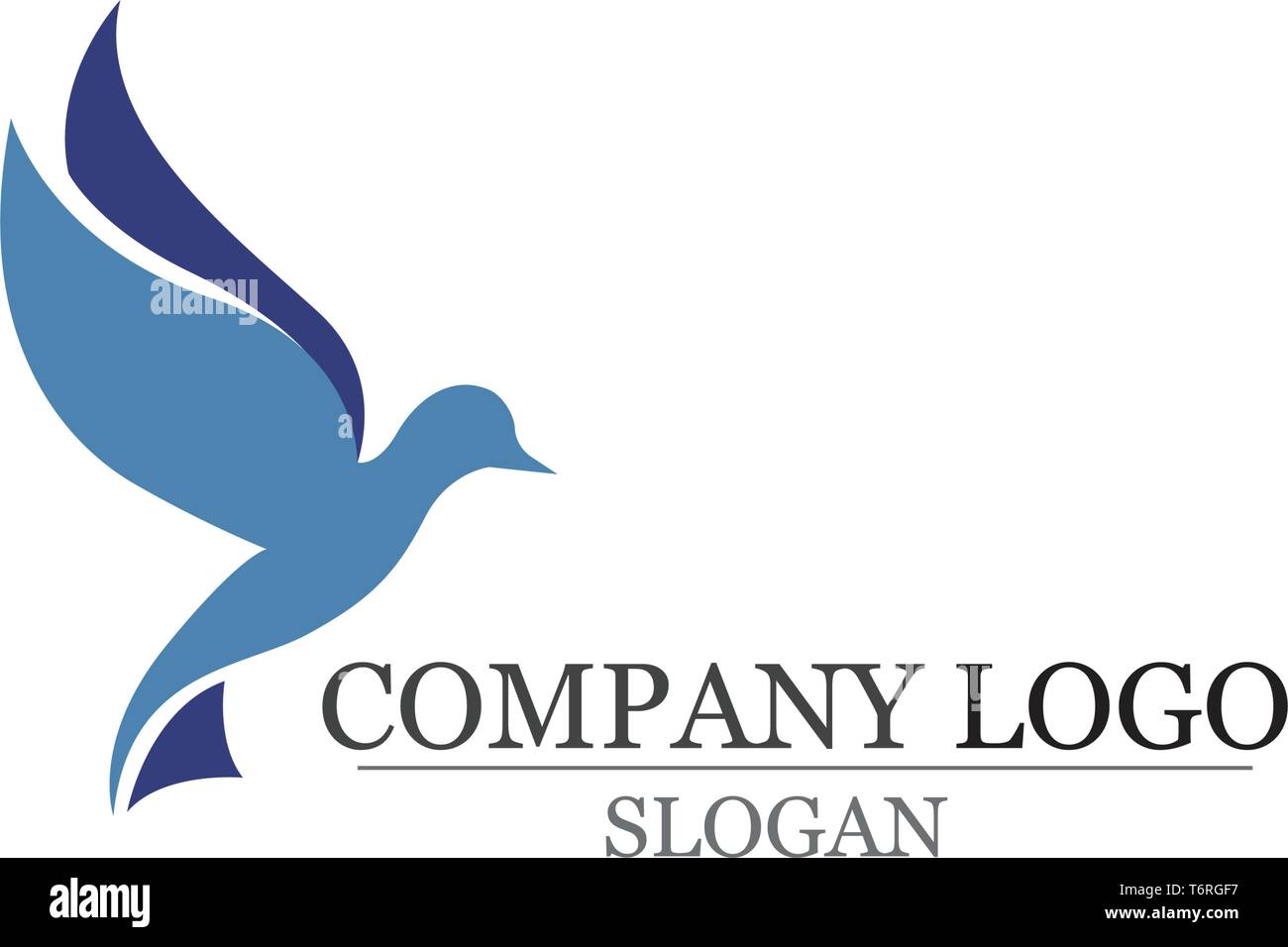 Flügel Vogelzeichen abstrakte Vorlage Symbole app Stock Vektor