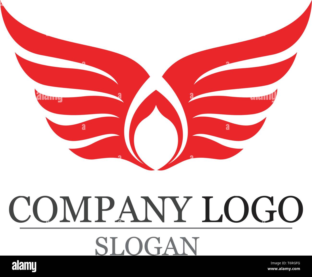 Flügel Vogelzeichen abstrakte Vorlage Symbole app Stock Vektor