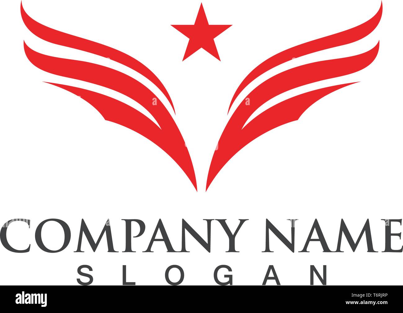 Flügel Vogelzeichen abstrakte Vorlage Symbole app Stock Vektor