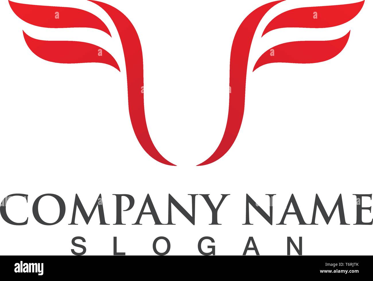 Flügel Vogelzeichen abstrakte Vorlage Symbole app Stock Vektor