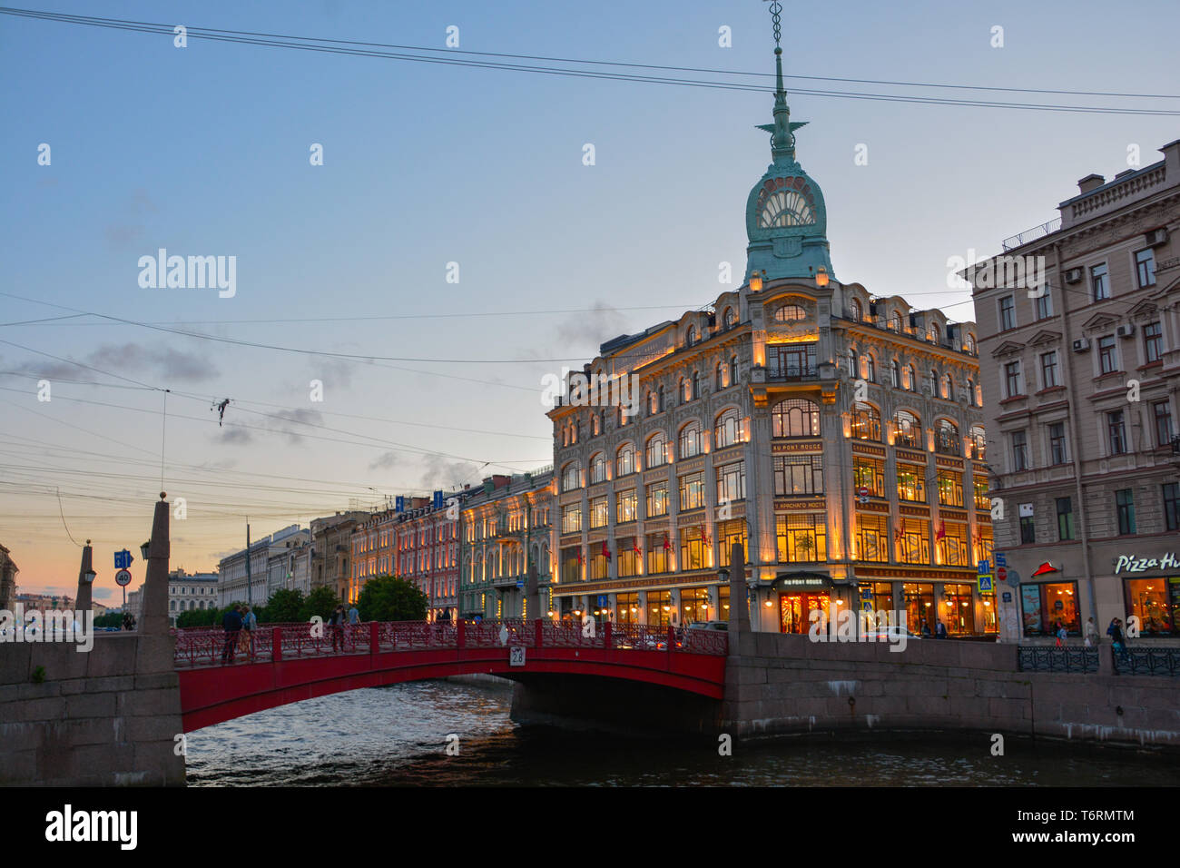 Die Architektur der Altstadt von Sankt Petersburg Russland Stockfoto
