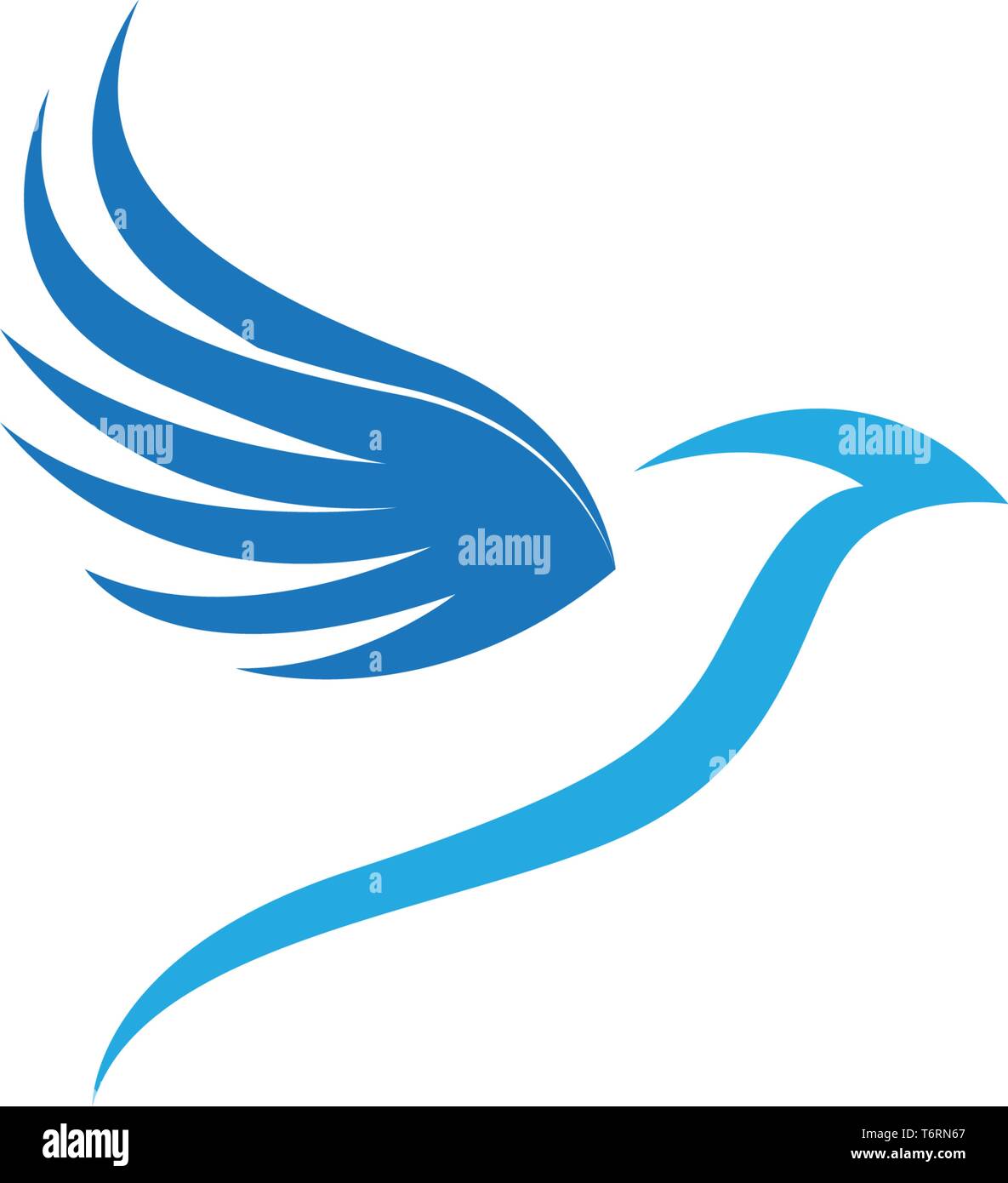 Flügel Vogelzeichen abstrakte Vorlage Symbole Stock Vektor