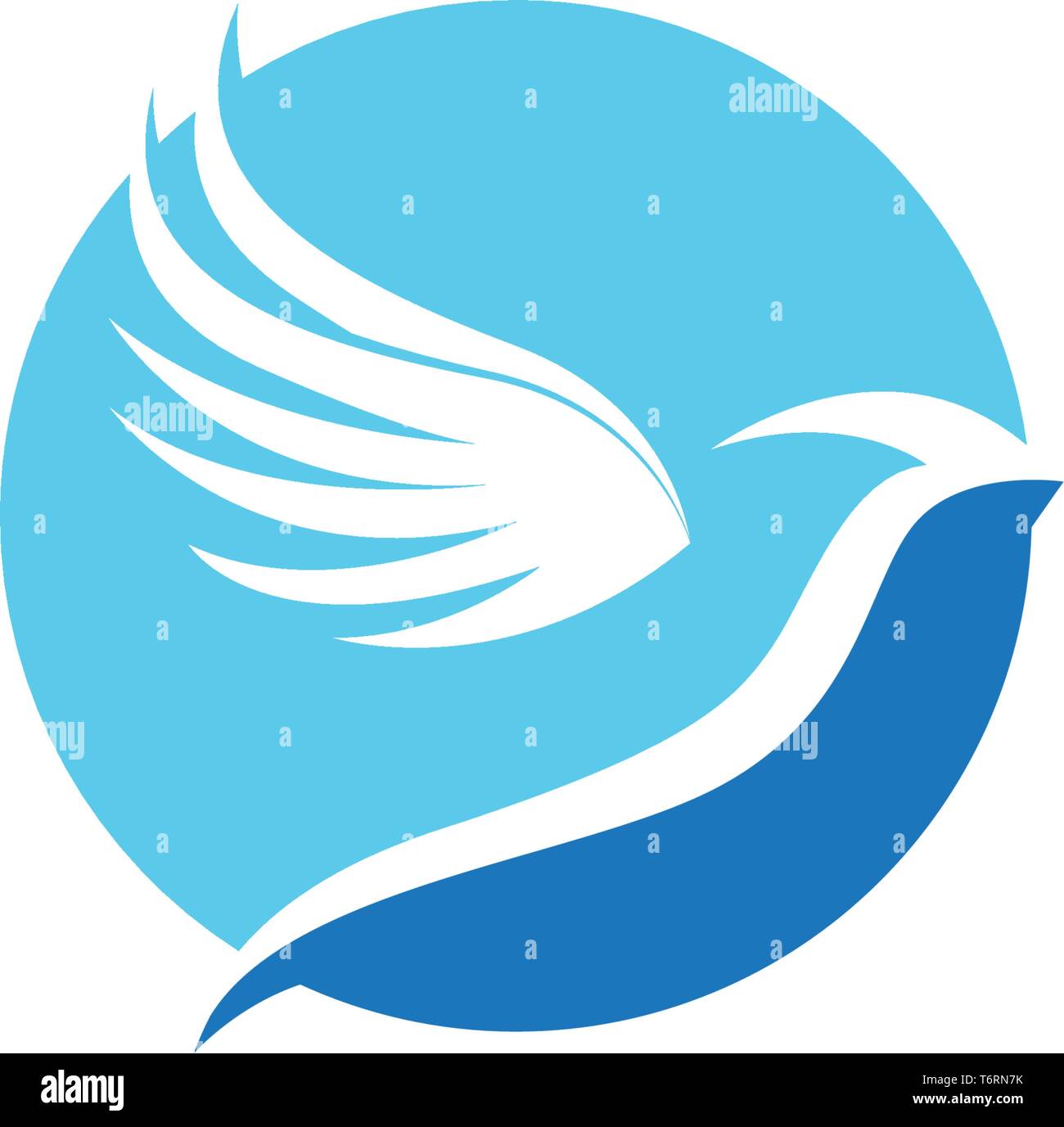 Flügel Vogelzeichen abstrakte Vorlage Symbole Stock Vektor