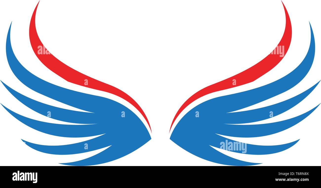 Flügel Vogelzeichen abstrakte Vorlage Symbole Stock Vektor