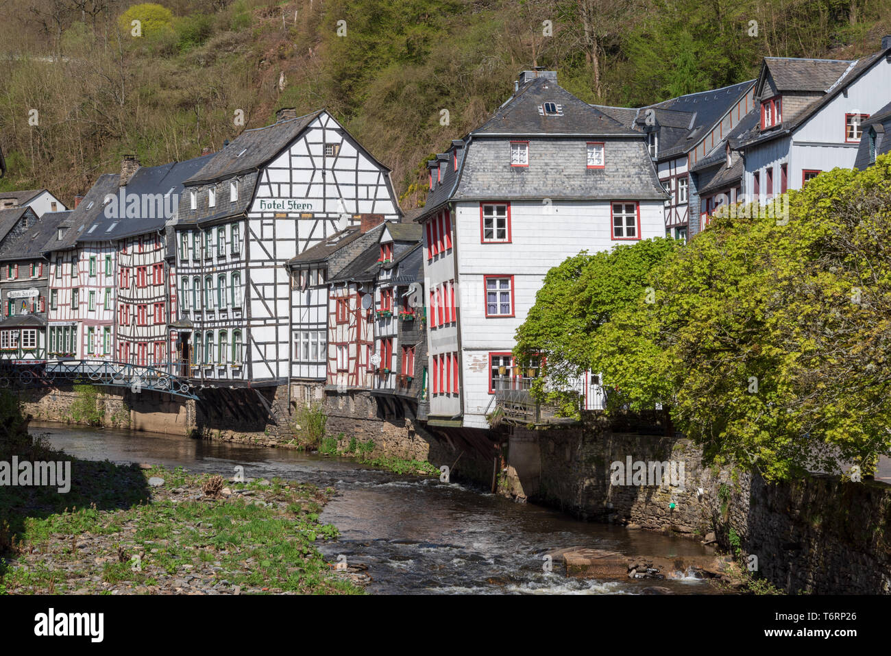 Altstadt von Monschau, Eifel, Deutschland Stockfoto