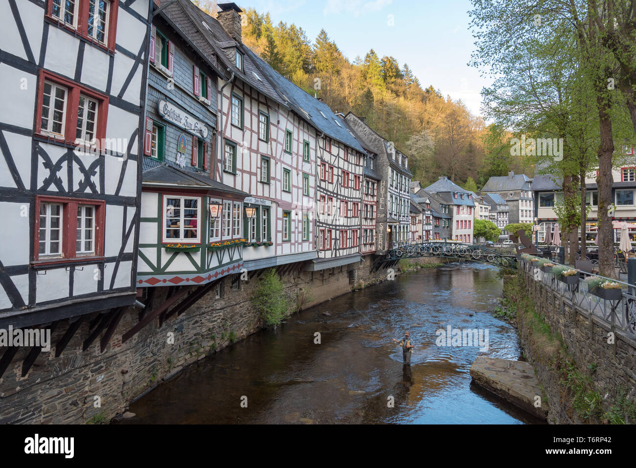 Altstadt von Monschau, Eifel, Deutschland Stockfoto