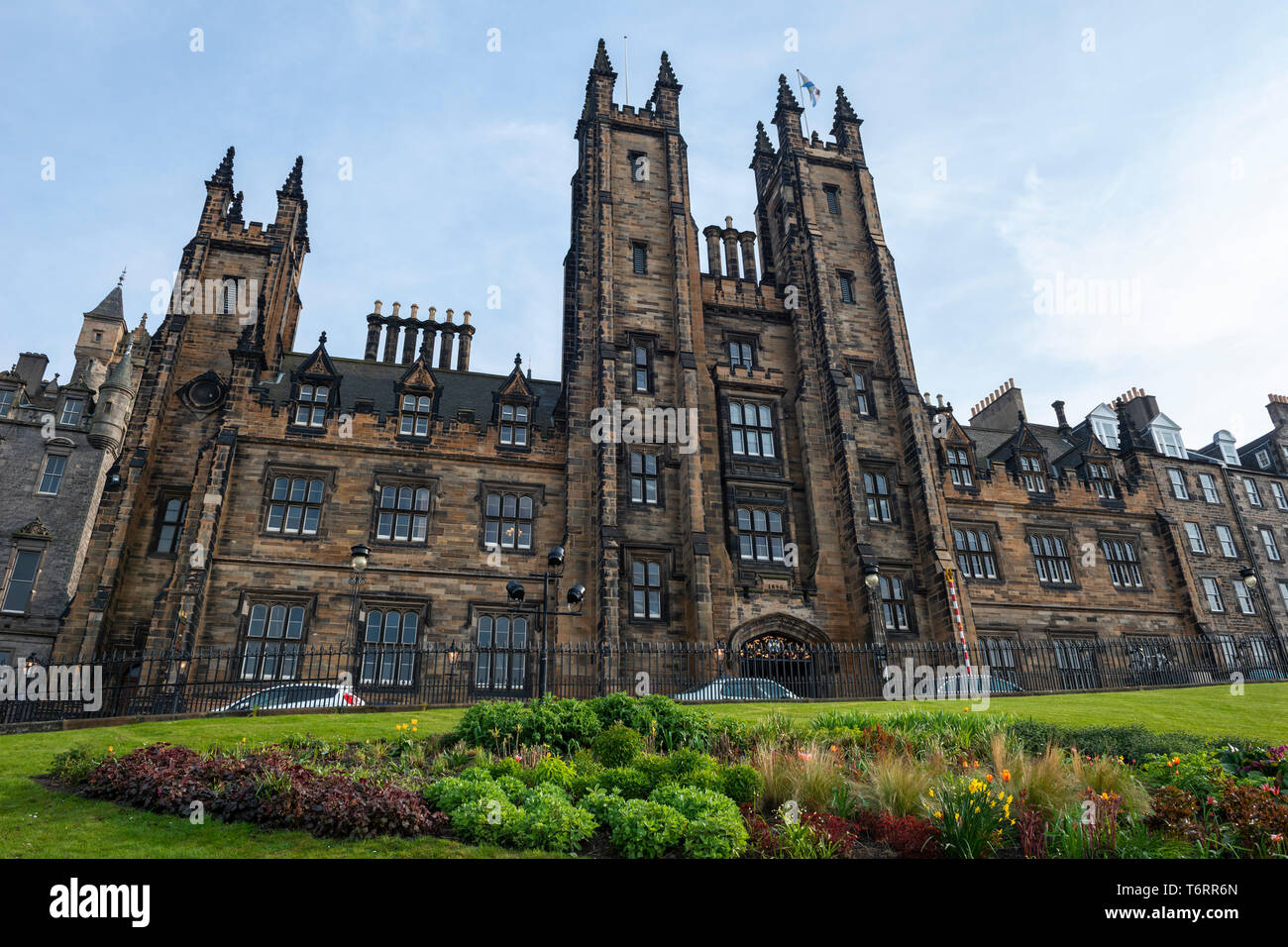 Aula am Damm Platz in der Altstadt von Edinburgh, Schottland, Großbritannien Stockfoto