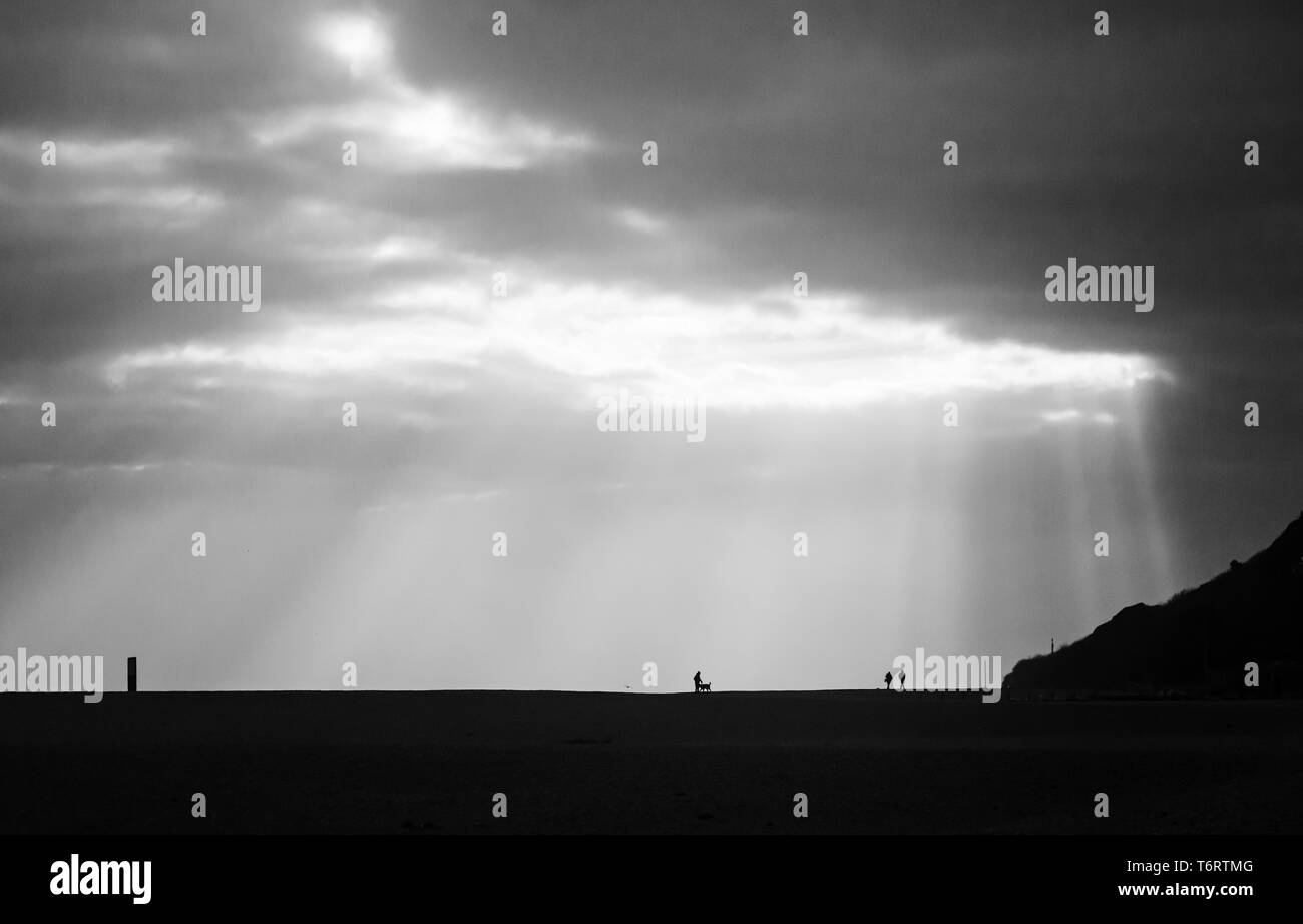 Strahl der Hoffnung, Tempset Hannah hit Folkestone Kent UK Stockfoto
