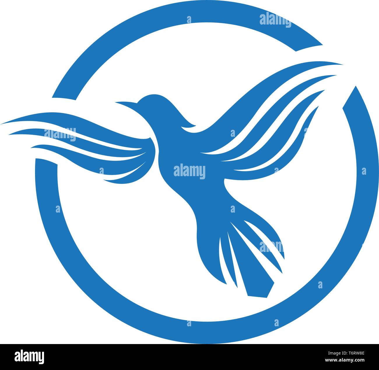 Flügel Vogelzeichen abstrakte Vorlage Symbole app Stock Vektor