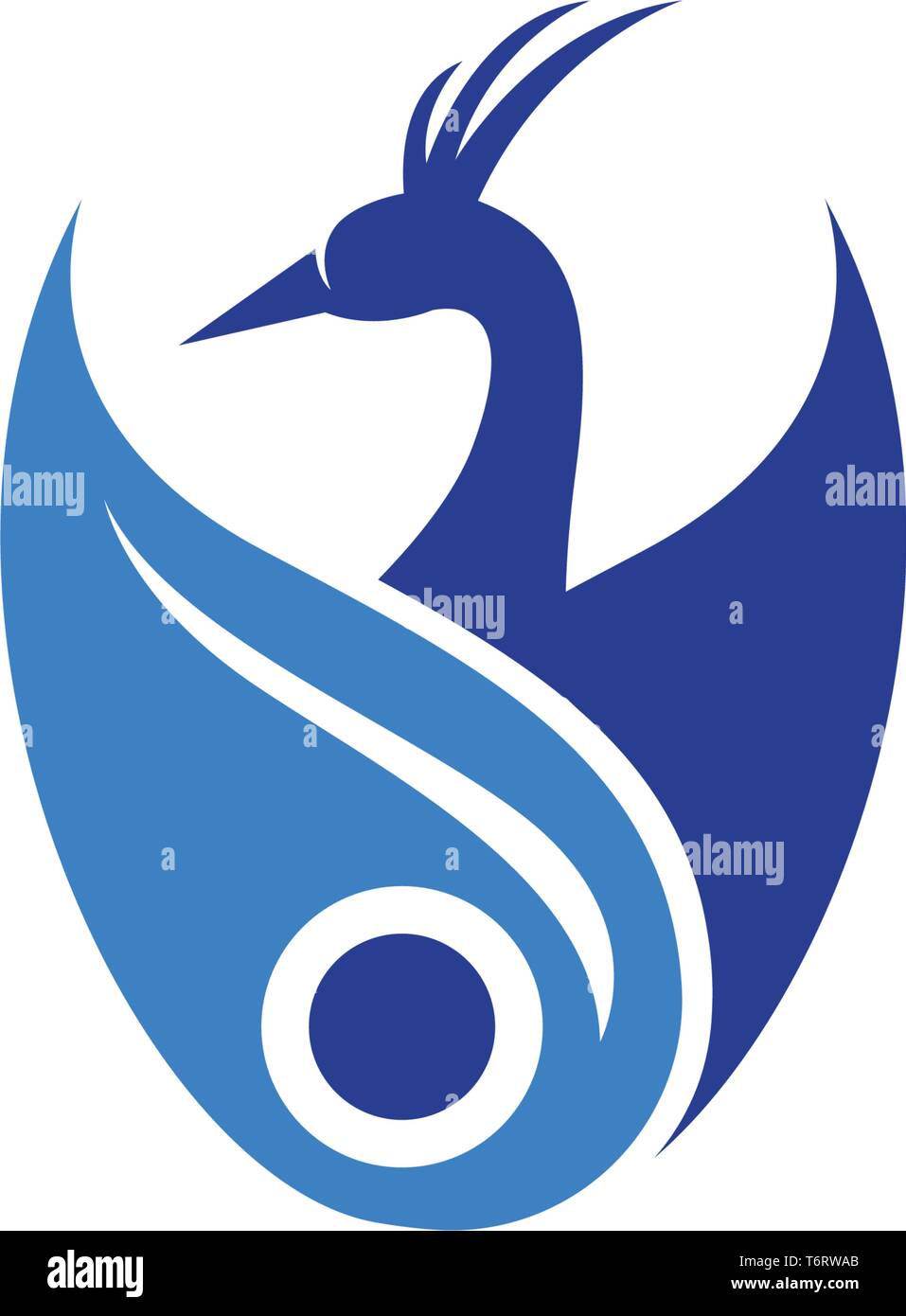 Peacock Logos und Symbole Symbol Vorlage app Stock Vektor